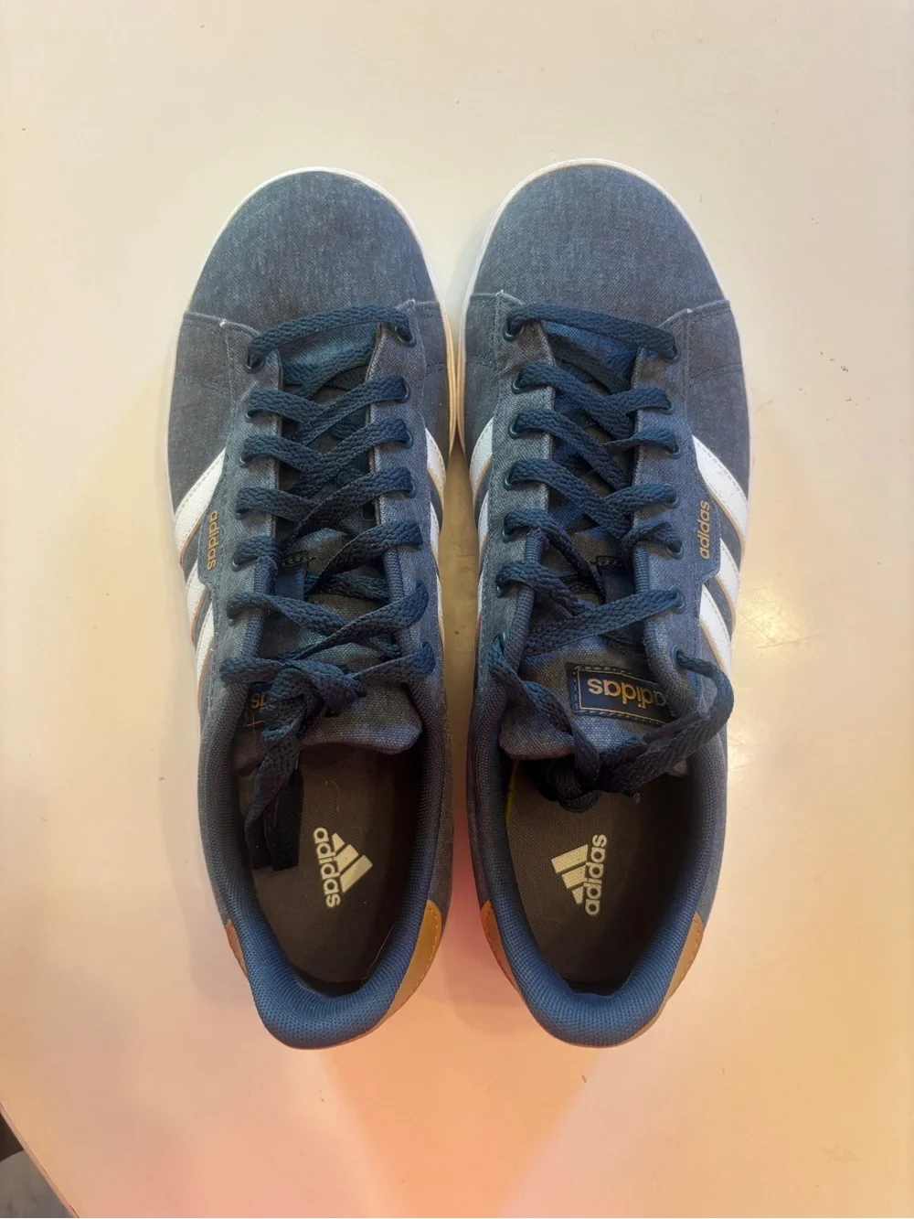 adidas Daily 3.0 Men's Casual Navy Sneakers with White Stripes
